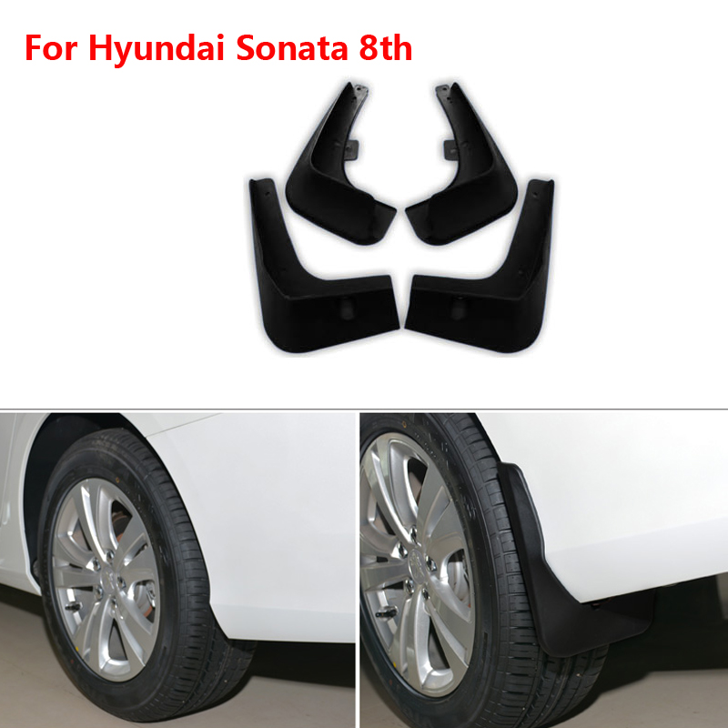 Brand New For Hyundai Sonata 8th 4pcs High Quality ABS Mud Flaps Splash Guards Car Fender Mudguard