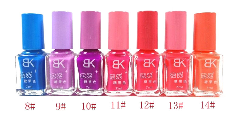 Hot Sell 20 Candy Color Fluorescent Neon Luminous Gel Nail Polish for Glow in Dark Nail Varnish Manicure Enamel For Bar Party ZA1668