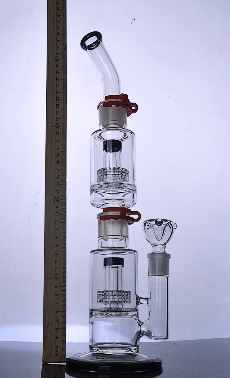17 inches glass bongs Stereo Matrix removable percs glass water pipe oil rigs solid base with clips 18 mm joint
17 inches glass bongs Stereo Matrix removable percs glass water pipe oil rigs solid base with clips 18 mm joint