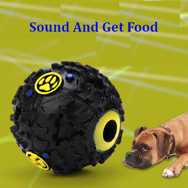 Toys leakage Food Ball sound toy ball Dog Cat Squeaky Chews Puppy Squeaker Sound Pet Supplies Play