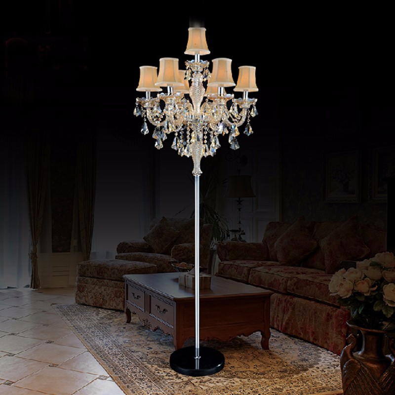 Floor lamps bedroom living modern crystal floor lamp originality study rest room hotel engineering lights banquet hall lighting standing