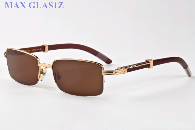 2017 summer hot fashion driving sunglasses for women brand designer wooden half frame sunglasses buffalo horn polarized sun glasses