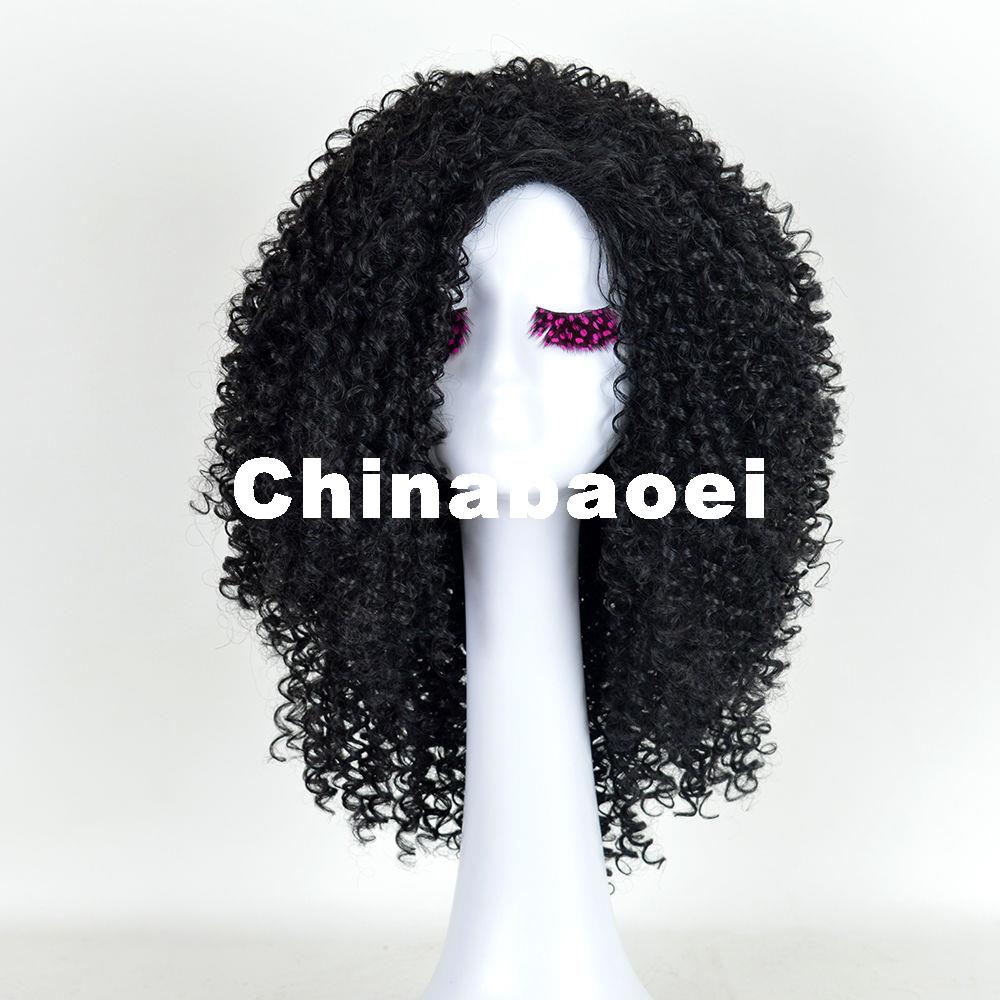 Afro Kinky Jerry Curly Spiral Curls Hair Wigs Crochet Braids Wig for Black Women