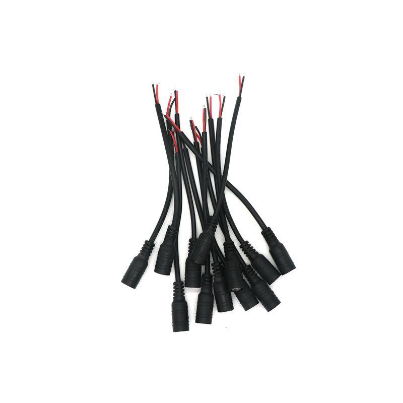 LED DC Connector Lighting Accessories DC Power Extension Cable 5.5mm x 2.1mm 5-24V For 5050 3528 single colour led strip lights male and female connec