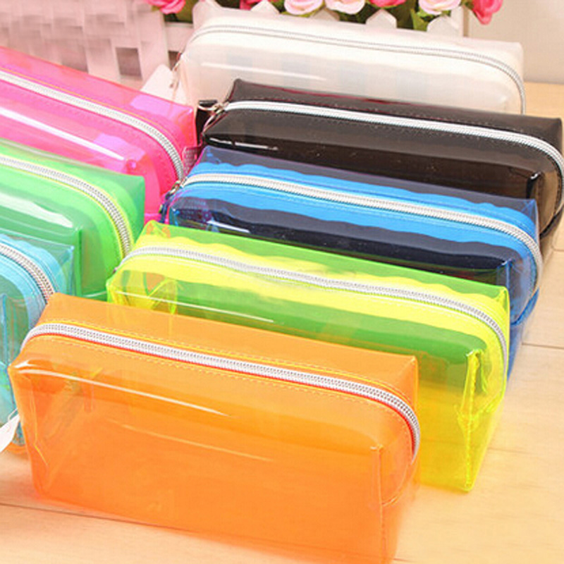 High Quality Colorful Pencil Bag Case For Pen Storage Stationery School Prize Gifts Supplies Office Pencils Clear Bag Papelaria