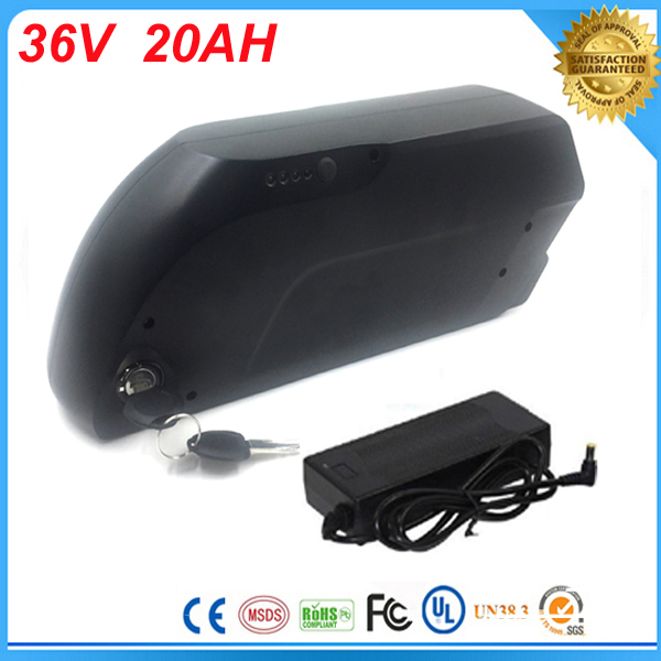 Li-ion Ebike batterie Pack Tigershark 36 V 20Ah 1000 W batterie de vélo électrique pour e-bike avec 5V port USB et chargeur + bms pour Samsung Ce
