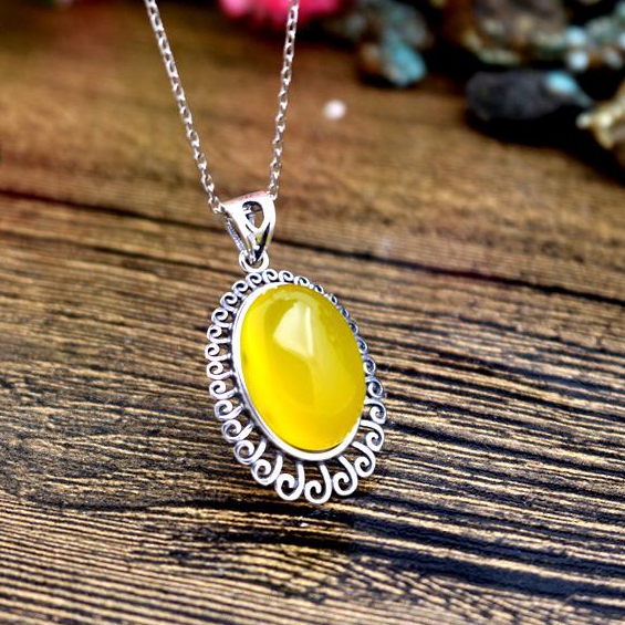 12X18mm Oval Cabochon Semi Mount 925 Sterling Silver Pendant Art Nouveau Jewelry Filigree Fine Silver Women Pendant Setting