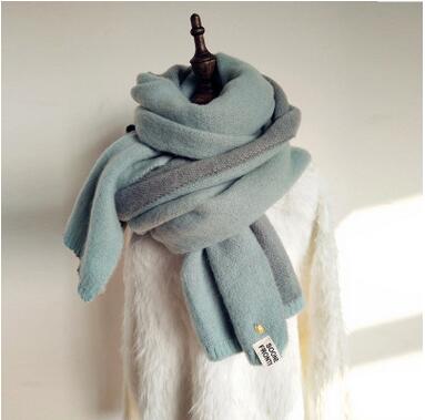 Pineapple Staples Imitation Cashmere Long Scarves Women's Fresh Style Winter Thick Scarves Contrast Color Wool Scarves For Sale, Blue;gray
Pineapple Staples Imitation Cashmere Long Scarves Women's Fresh Style Winter Thick Scarves Contrast Color Wool Scarves For Sale, Blue;gray