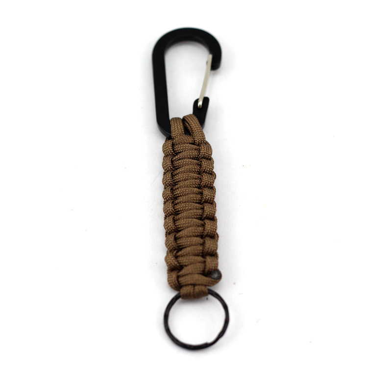 Outdoor Gear Carabiner Survival Key Ring Kits Escape Paracord for Hiking Camping Travel Key Chain Mountaineering Buckle 10pcs