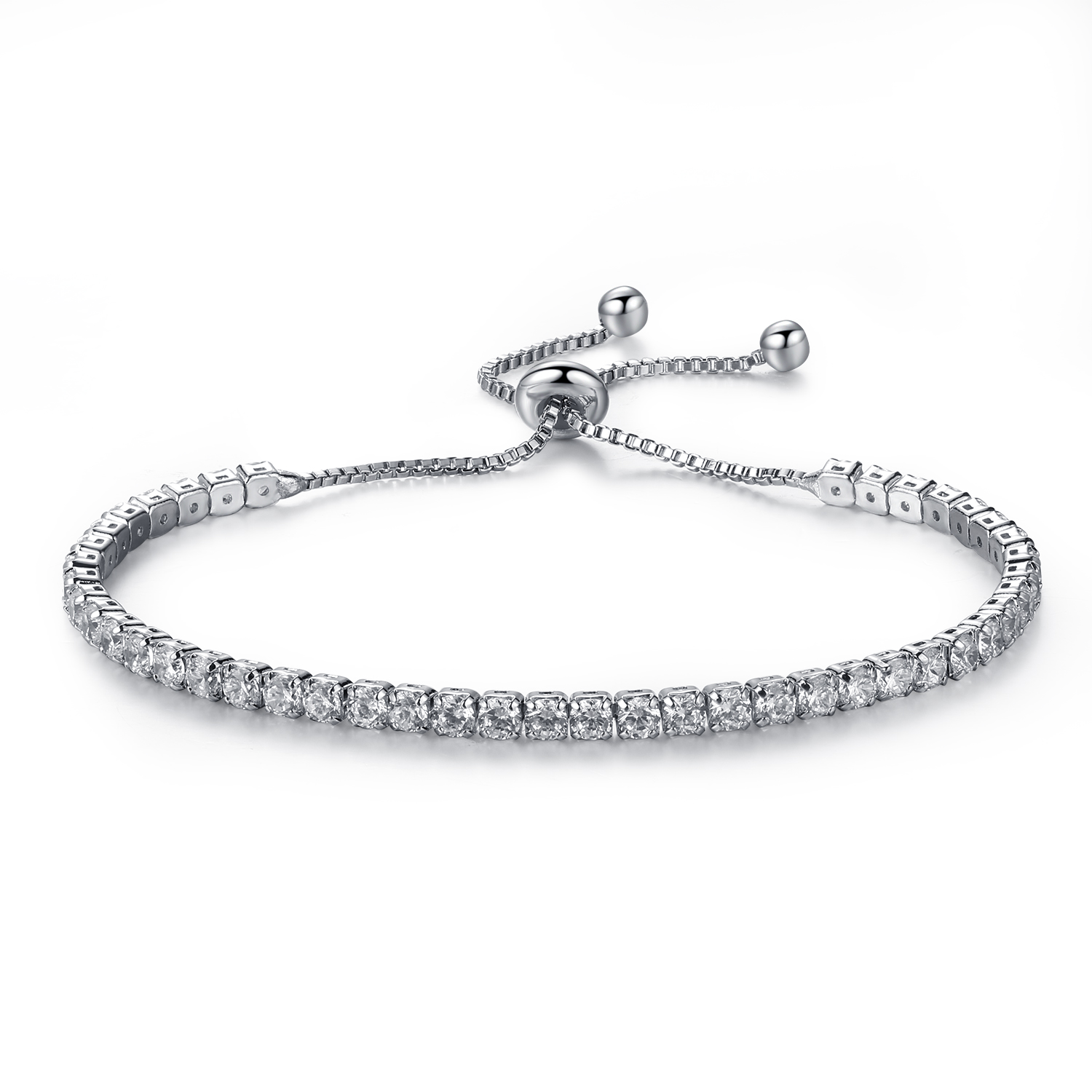 Elegant Platinum Plated Bezel Set Cubic Zirconia Tennis Adjustable Bracelet, Golden;silver
Elegant Platinum Plated Bezel Set Cubic Zirconia Tennis Adjustable Bracelet, Golden;silver