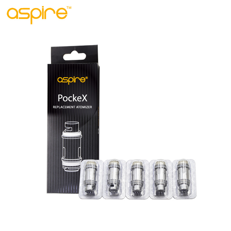 Authentic Aspire PockeX Coil 0.6 ohm SS316L(18-23W) 1.2ohm U-tech Coils Head Fit for Nautilus X/Aspire PockeX atomizer
Authentic Aspire PockeX Coil 0.6 ohm SS316L(18-23W) 1.2ohm U-tech Coils Head Fit for Nautilus X/Aspire PockeX atomizer