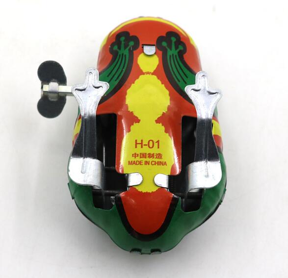 Kids Classic Tin Wind Up Clockwork Toys Jumping Frog Vintage Toy For Boys Educational YH711
