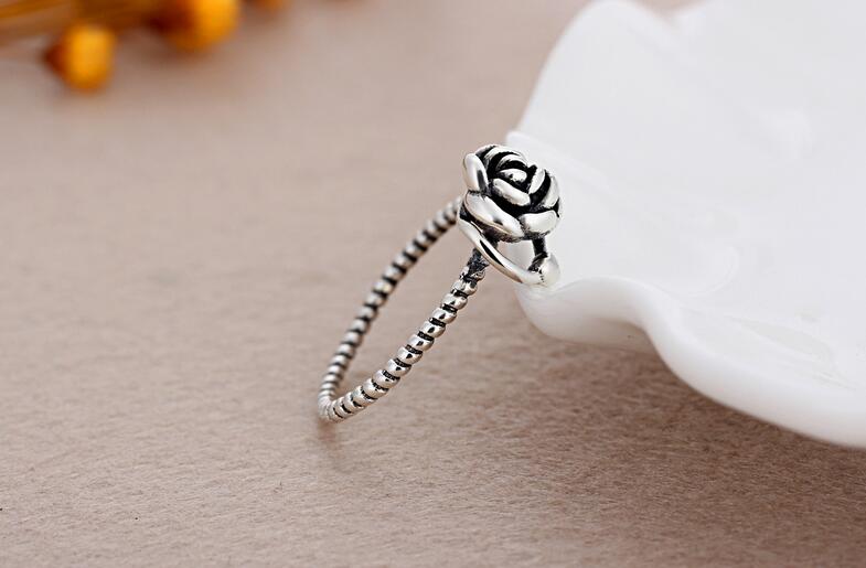 Wholesale Professional Vintage Jewelry 925 Sterling Silver Women Wedding Engagement Band Cut Flower Ring For Lover Giift Size 5/6/7/8/9