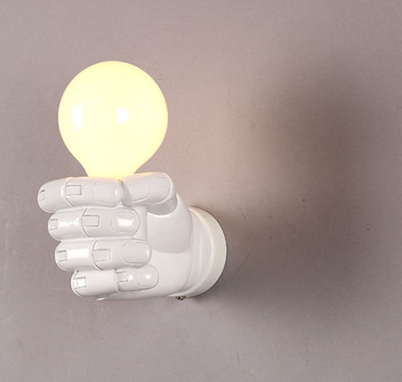 Vintage personality bedside stair balcony wall light hand art lamp Fist wall lamp AC110V-250V