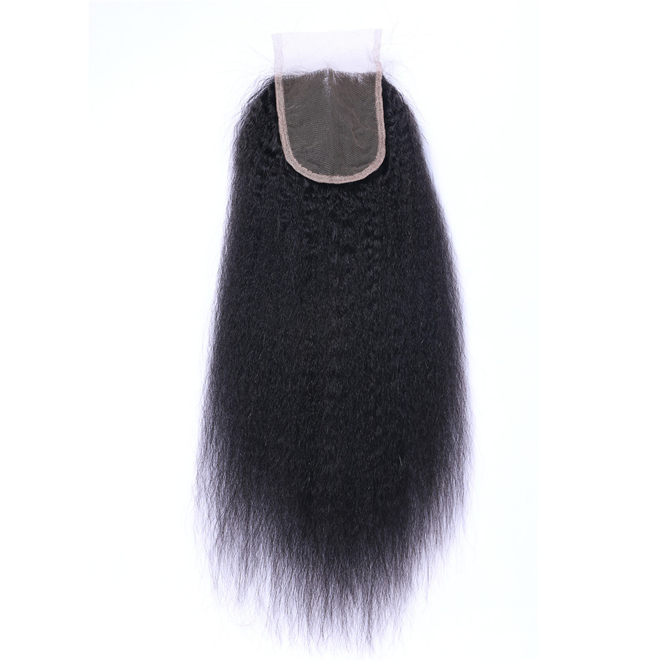 Brazilian Kinky Straight Human Hair Lace Closure Middle part Free part 3 Part 4 x 4 Lace Top Closures от DHgate WW