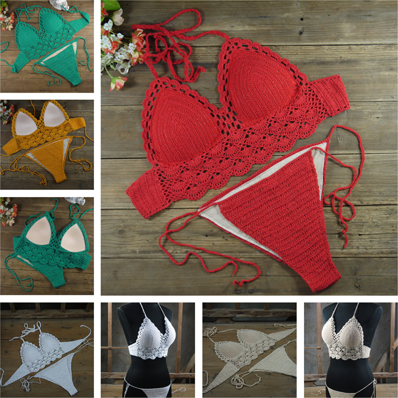 Women Sexy Crochet By Hand Swimsuit Bikini Hollow Swimwear custom colors bikini designer swimwear, White
Women Sexy Crochet By Hand Swimsuit Bikini Hollow Swimwear custom colors bikini designer swimwear, White