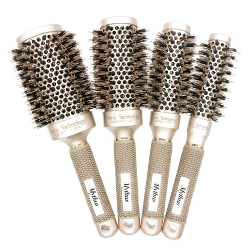 New Design Gold Boar Bristle Nano Ceramic Hair Ionic Round Brush Hairdressing Styling Tool Curling Hairbrush Blowing In 4 Sizes
New Design Gold Boar Bristle Nano Ceramic Hair Ionic Round Brush Hairdressing Styling Tool Curling Hairbrush Blowing In 4 Sizes