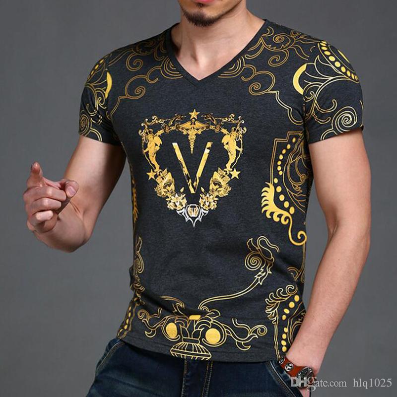 Fashion Luxury casual cotton t shirt men brand slim short sleeve v neck printed male tshirt tops tees Men's Clothing, White;black
Fashion Luxury casual cotton t shirt men brand slim short sleeve v neck printed male tshirt tops tees Men's Clothing, White;black