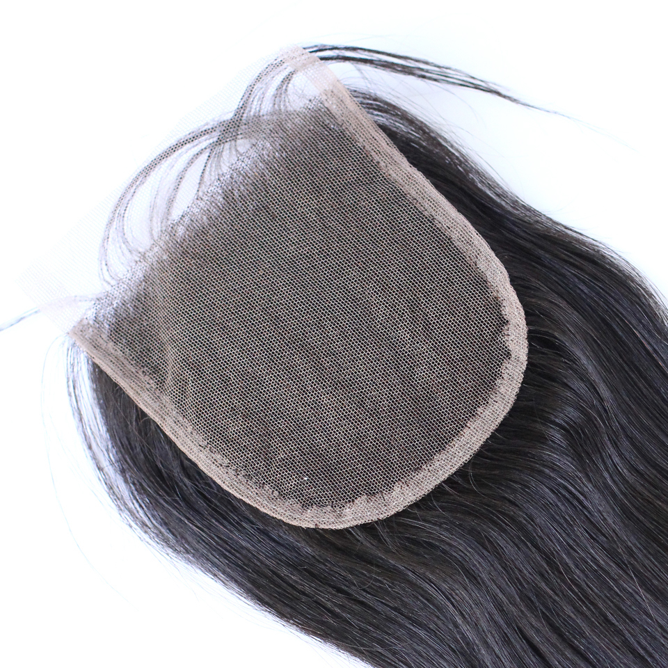 Free shipping Brazilian Virgin Straight 4x4 Lace Closure Natural Color Pre-plucked With Baby Hair Can be Dyed