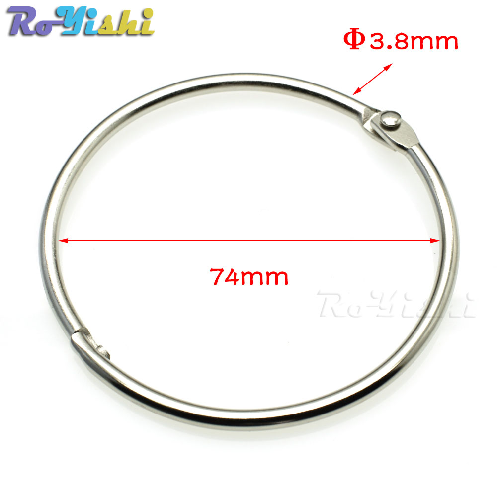 10pcs/lot Inner Dia Size 74mm Loose Leaf Book Binder Hinge Snap O-Ring Locking Keychain Metal Craft Parts
10pcs/lot Inner Dia Size 74mm Loose Leaf Book Binder Hinge Snap O-Ring Locking Keychain Metal Craft Parts