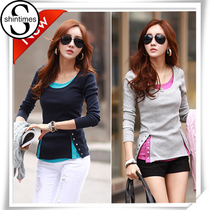 Wholesale-tee shirt femme winter cotton t shirt women 2016 autumn casual tshirt t-shirt button womens long sleeve tops camisetas mujer, Rose pink
Wholesale-tee shirt femme winter cotton t shirt women 2016 autumn casual tshirt t-shirt button womens long sleeve tops camisetas mujer, Rose pink
