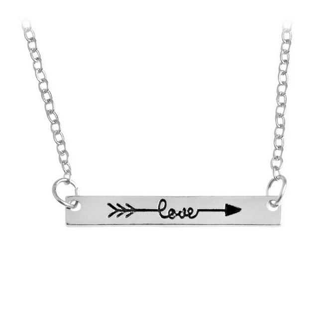 Good A++ Creative style LOVE arrow necklace jewelry WFN400 (with chain) mix order 20 pieces a lot