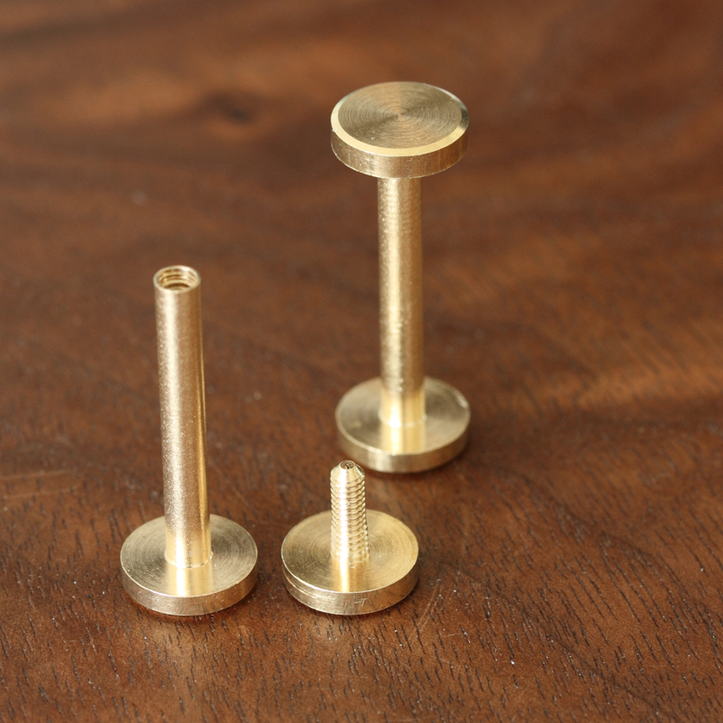 height 22mm wallet bag screw energy saving brass belt Rivet diy handmade leather car key case fastener hardware part