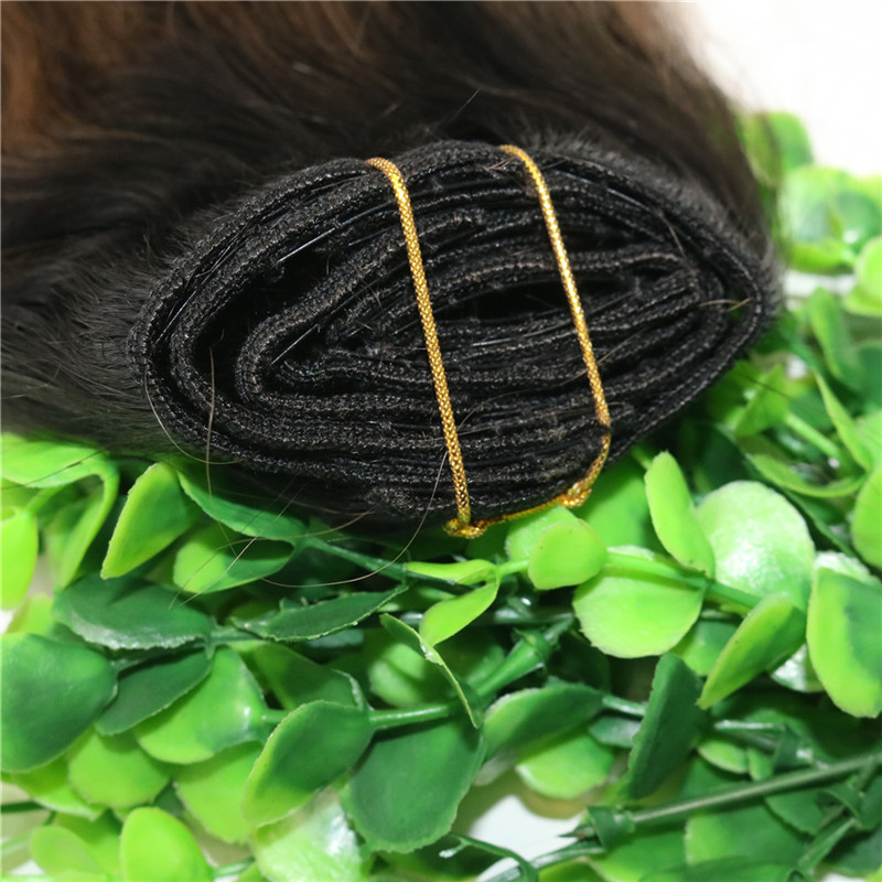 8A 7pieces 120gram Clip In Human Hair Extensions Balayage Ombre Dark Brown Highlights Brazilian Human Remy Hair Thick End