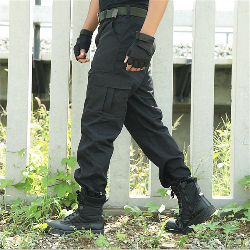 Wholesale-Free shipping Men's Combat Multi-Pockets Utility Casual Loose Long Full Length Cargo Work pants Trousers Gray Camouflage pants