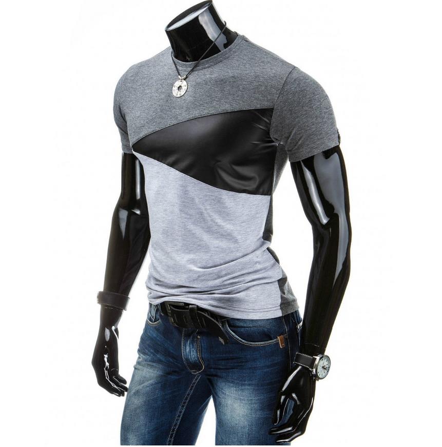 2018 Summer Men T Shirt Casual Patchwork leather Cotton Tee Shirt Men Short Sleeve Slim Fit T-Shirt Men O-Neck Tees, White;black
2018 Summer Men T Shirt Casual Patchwork leather Cotton Tee Shirt Men Short Sleeve Slim Fit T-Shirt Men O-Neck Tees, White;black