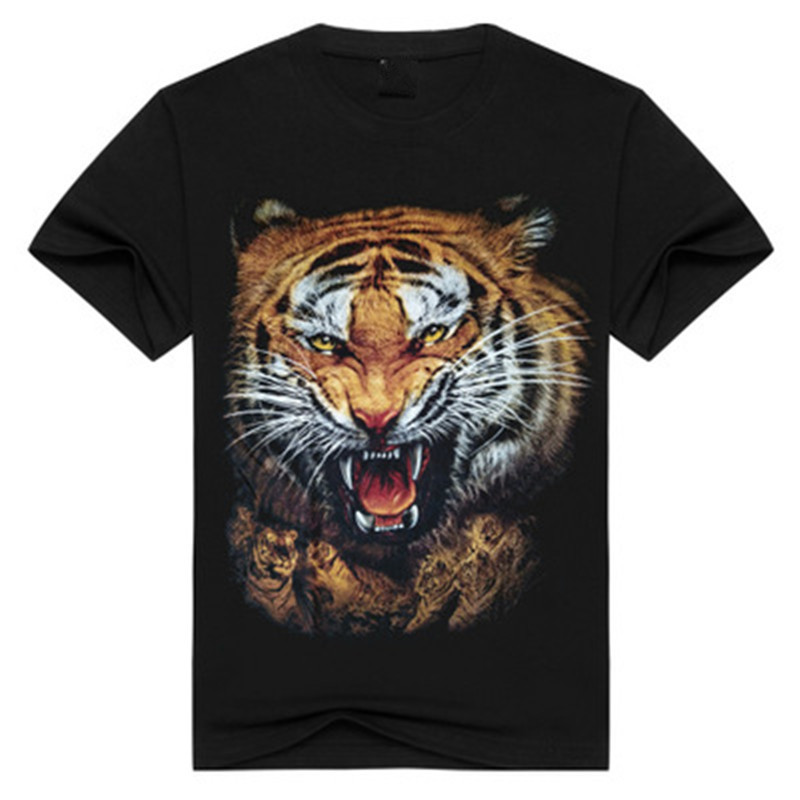 Summer US Russia Tide Brave Men Tiger Wolf head 3D Animal Print streetwear TShirt short sleeve black white cotton Chiffon Anti-Wrinkle shirt
Summer US Russia Tide Brave Men Tiger Wolf head 3D Animal Print streetwear TShirt short sleeve black white cotton Chiffon Anti-Wrinkle shirt