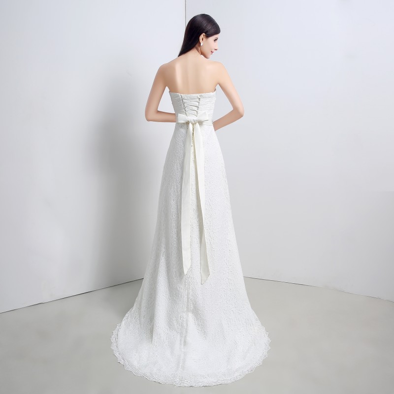 Newest White Ivory Mermaid Wedding Dresses 2017 Sweetheart Appliques Wedding Party Bridal Gowns Stock 6-16 QC 332