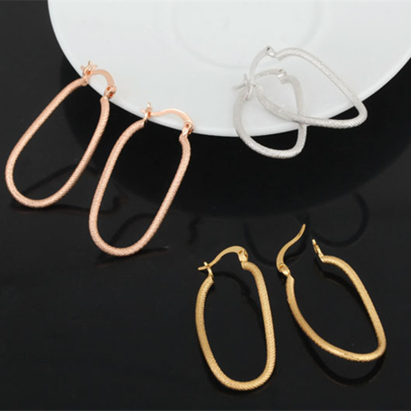 New Comings Simple Fashion 18K Yellow/White/Rose Gold Plated Hoop Huggie Earrings for Girls Women Drop Shipping