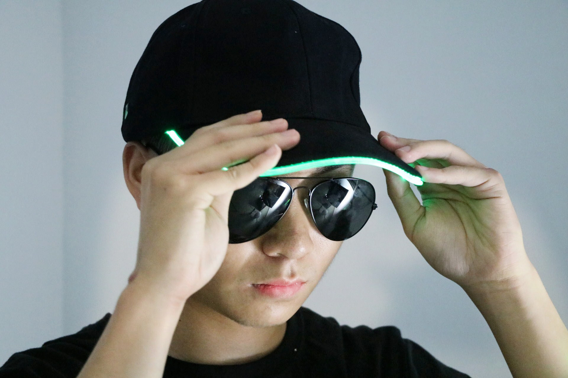 Halloween big children man woman LED Cap cotton Baseball hat fashion Glowing peaked cap C2563