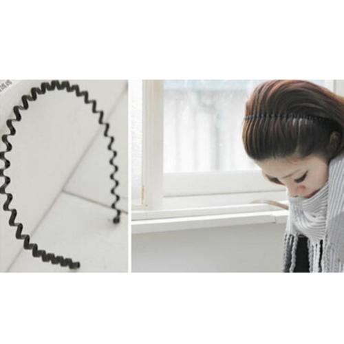 New Chic Women's Metal Sports Wave Elastic Headwear Hairband Hair Decoration #T701