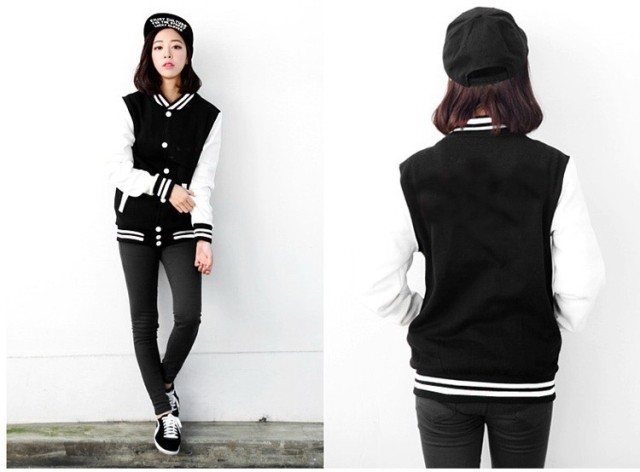 Wholesale- Baseball jacket casacos femininos college jackets Harajuku style women jacket 2017 new autumn winter coat Jackets free shipping