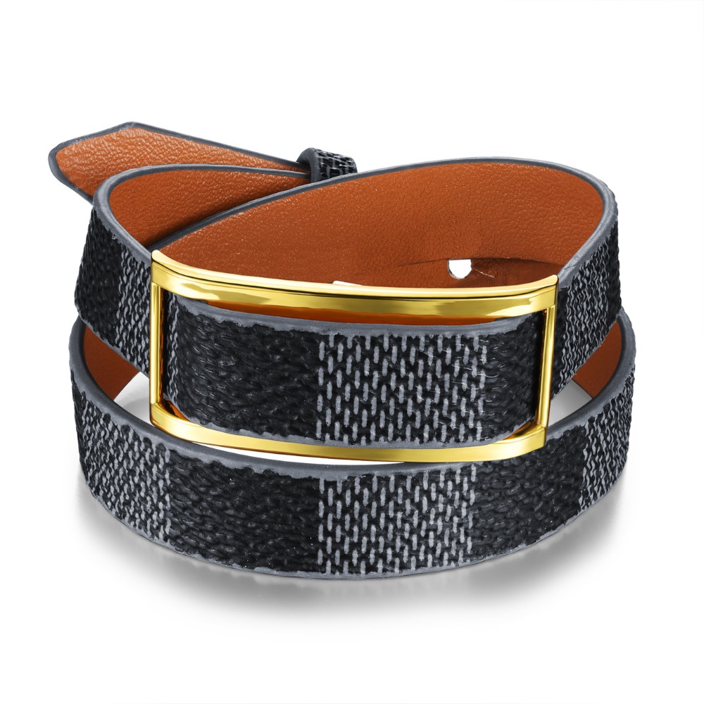 Wholesale- Alloy Plating Double Layer Cowhide Leather Casual 3 Colors Women Sporty Jewelry Wrap Bracelet KS1006
Wholesale- Alloy Plating Double Layer Cowhide Leather Casual 3 Colors Women Sporty Jewelry Wrap Bracelet KS1006