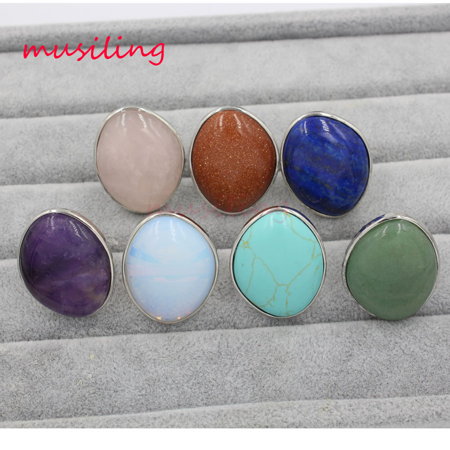 Wedding Rings Crystal Rings Natural Stone Charms Amethyst Rose Quartz etc Adjustable Accessories Silver Plated Jewelry
Wedding Rings Crystal Rings Natural Stone Charms Amethyst Rose Quartz etc Adjustable Accessories Silver Plated Jewelry