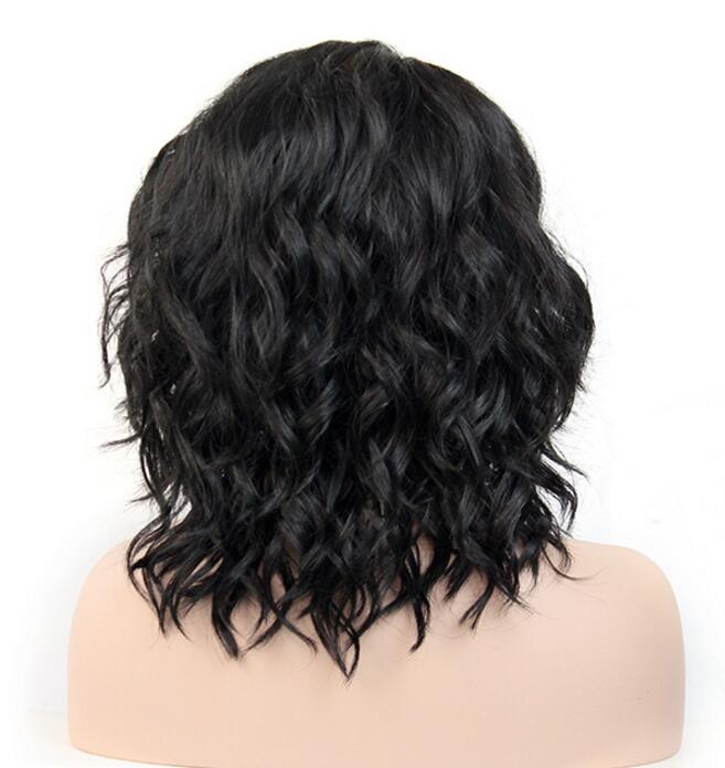 Beautiful Womens short Curly Black Natural wave Synthteic Hair wig
