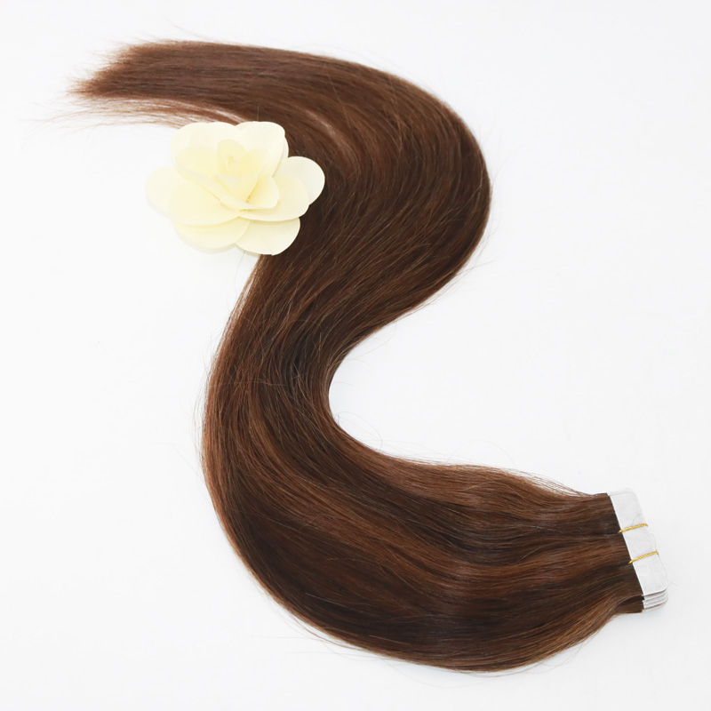 Full And Thick Double Drawn 10A Grade In Stock Peruvian Brazilian Tape In Human Hair Extentions