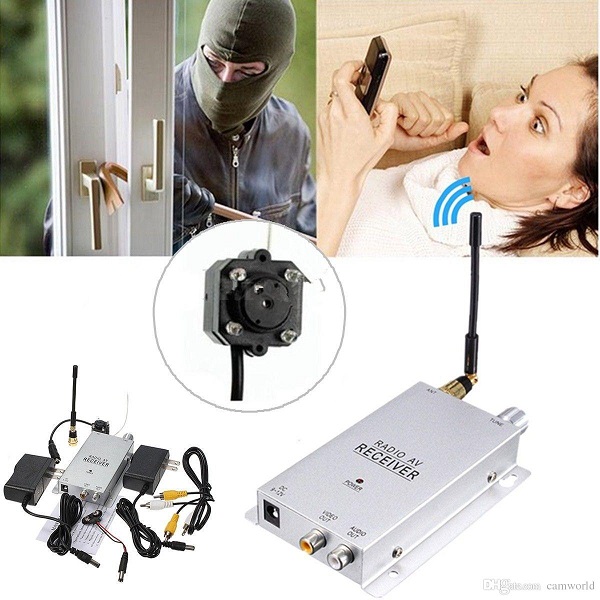 Wireless Micro camera Night Vision Mini Pinhole Video Camera Nanny Cam Home Security CCTV Camera with 1.2GHz receiver
Wireless Micro camera Night Vision Mini Pinhole Video Camera Nanny Cam Home Security CCTV Camera with 1.2GHz receiver