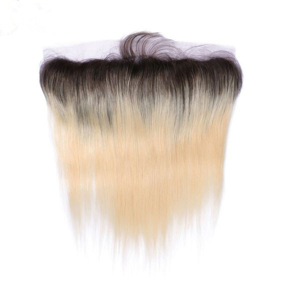 High Quality Wholesale Price Brazilian Hair 1B/613 Lace Frontal 13x4 Straight Brazilian Blond Ombre Hair Lace Closure