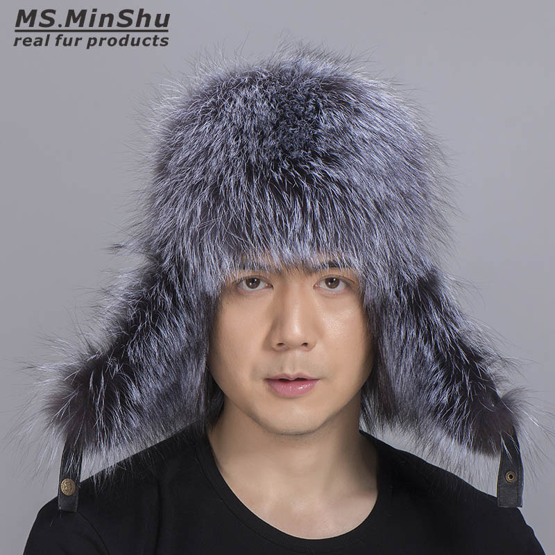 Russian Style Unisex Silver Fox Fur Hat with Sheepskin leather Outer shell Winter Earflap Headwarmer, Blue;gray
Russian Style Unisex Silver Fox Fur Hat with Sheepskin leather Outer shell Winter Earflap Headwarmer, Blue;gray