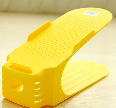 Plastic Shoes Rack Double Layer Integrated Shoe Holder Shelf Modern Style Shoe Storage Rack 25cm Lenght 8 Colors