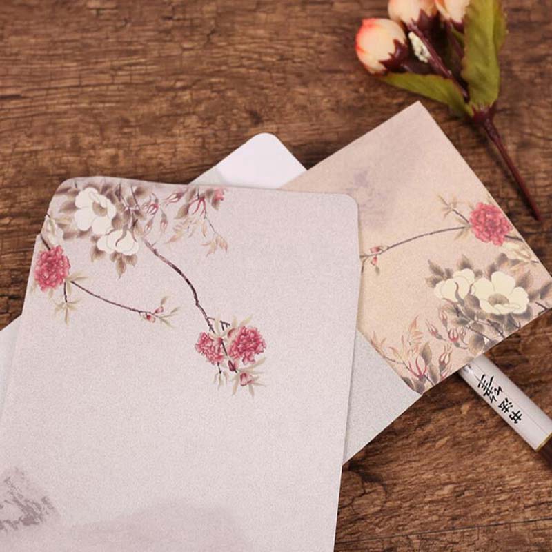 30Pcs/Lot Chines Style Paper Envelopes For Invitations Wedding Invitation Envelope Set Envelope Gift Envelopes Free Shipping Cute Prize Gift