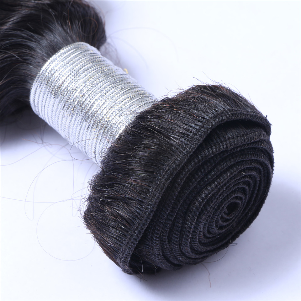 Free shipping Brazilian Deep Wave Curly Human Hair Weaves 3 Bundles With 4x4 Lace Closure Bleach Knots Closures