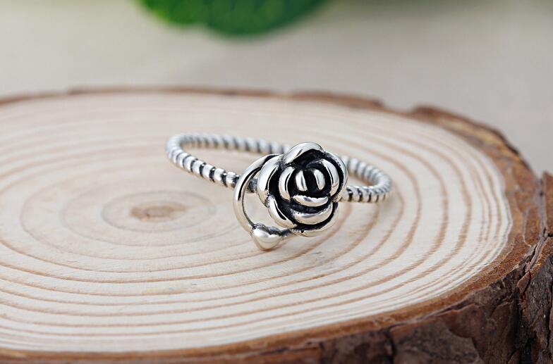 Wholesale Professional Vintage Jewelry 925 Sterling Silver Women Wedding Engagement Band Cut Flower Ring For Lover Giift Size 5/6/7/8/9