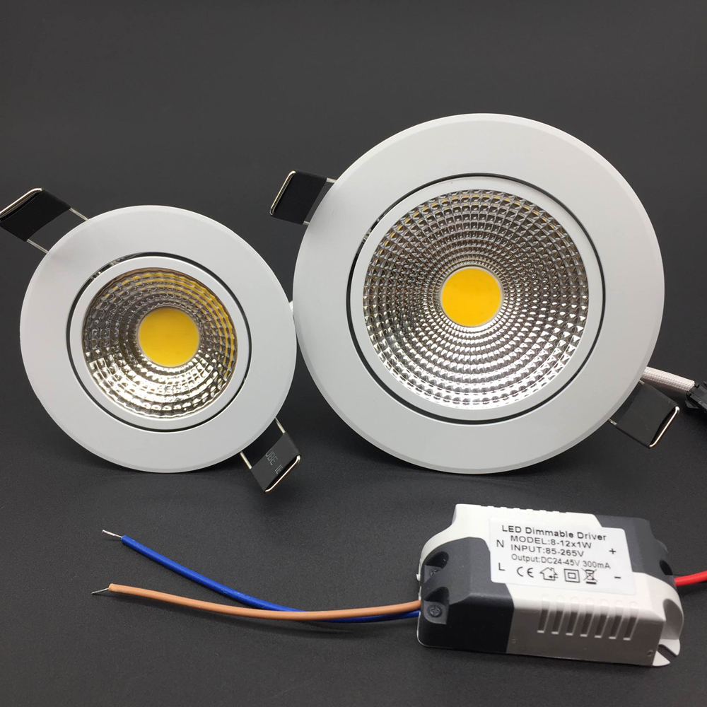 new good Led downlight light COB Ceiling Spot Light 3w 5w 7w 12w 85-265V ceiling recessed Lights Indoor Lighting
