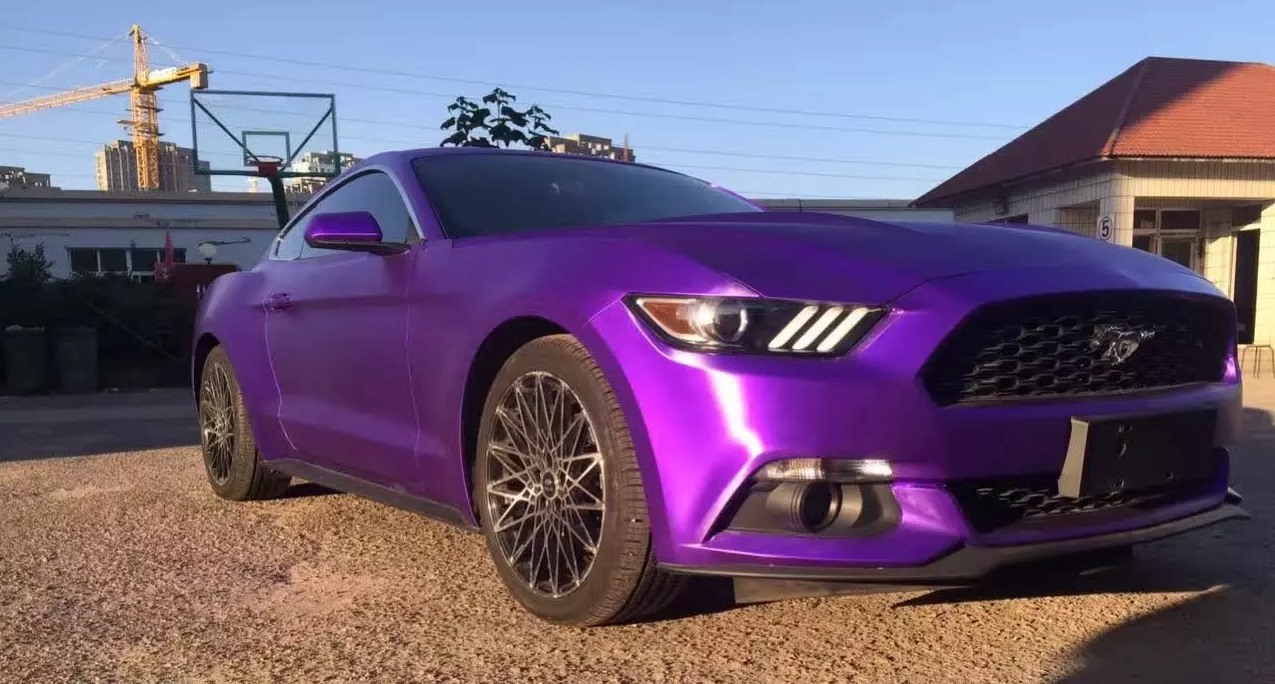 Purple Brushed matt chrome Vinyl For Car Wrap Stickers with Air bubble Free brush car wrapping styling foil coating :1.52*20M/Roll 5x66ft