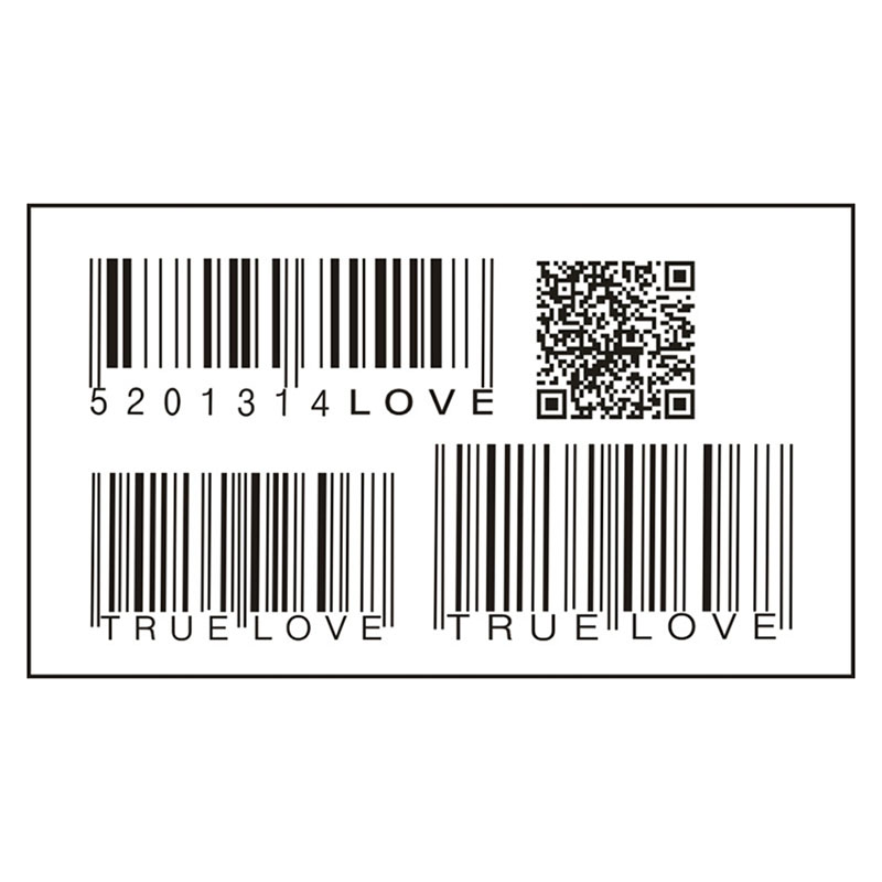 5pcs Waterproof Tattoo Stickers Temporary Tattoo European And American Black Two-dimensional Bar Code Temporary Tattoo